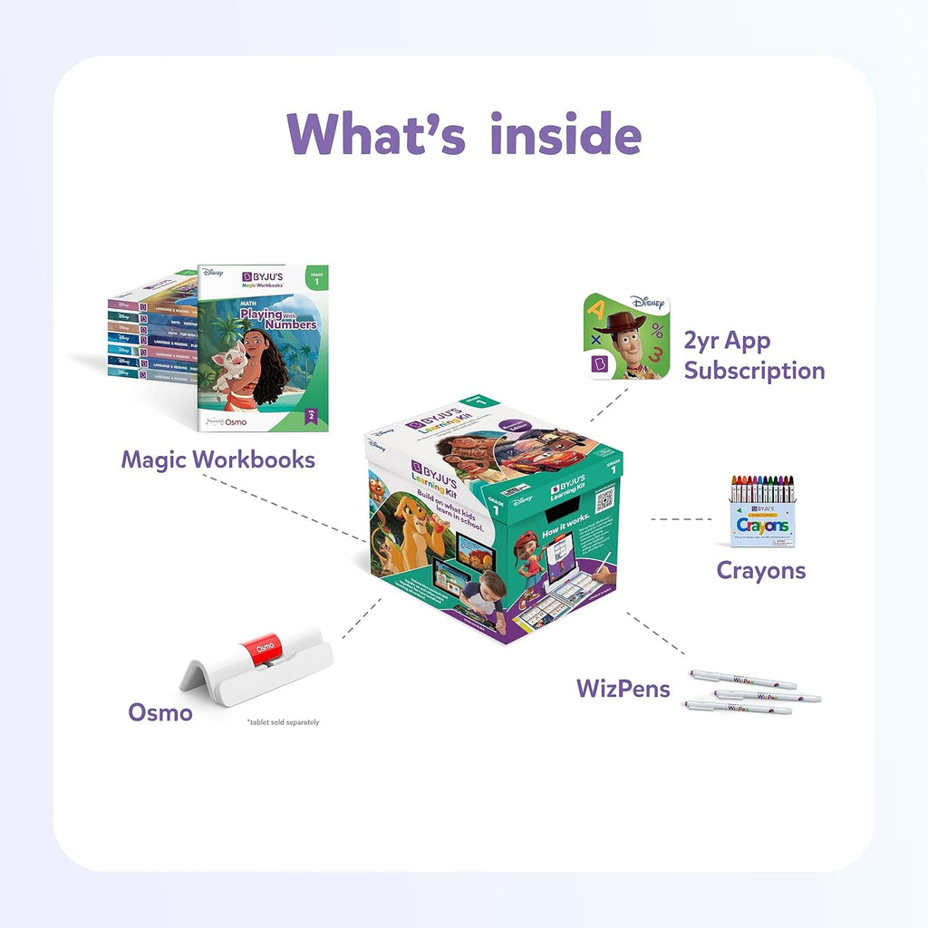 BYJU’S Learning: Disney, 1st Grade Premium Edition (App + 8 Workbooks)